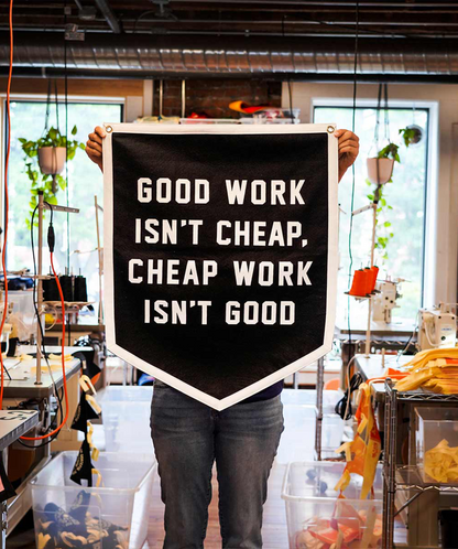 Good Work Isn't Cheap Banner • Promises Kept Events x Oxford Pennant