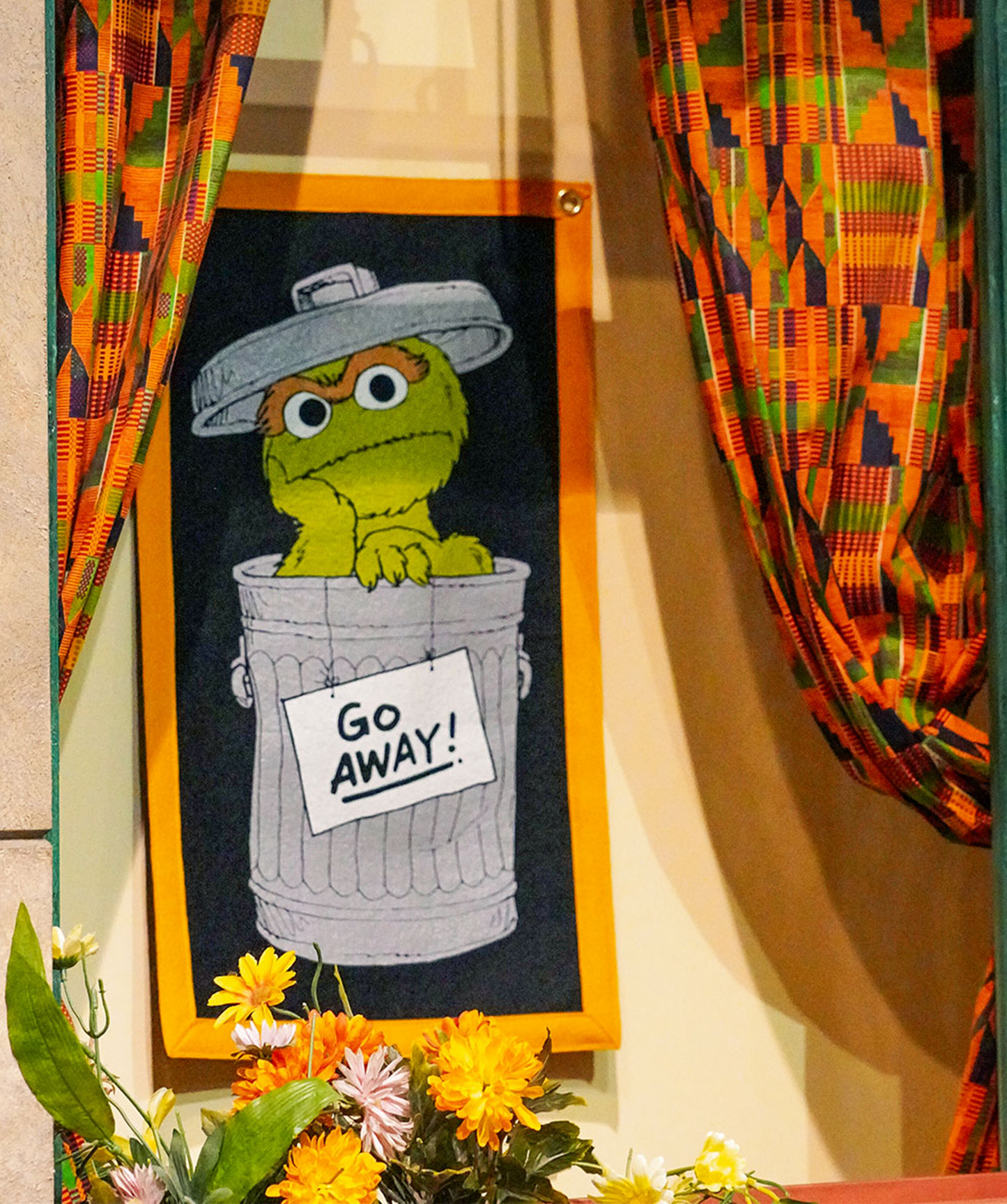 Oscar the Grouch Camp Flag • Sesame Street x Oxford Pennant