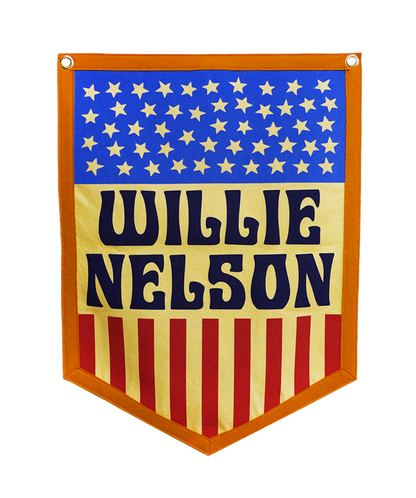 Stars and Stripes Willie Nelson Camp Flag • Willie Nelson x Oxford Pennant