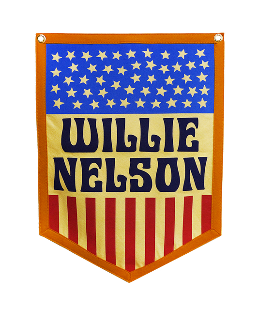 Stars and Stripes Willie Nelson Camp Flag • Willie Nelson x Oxford Pennant