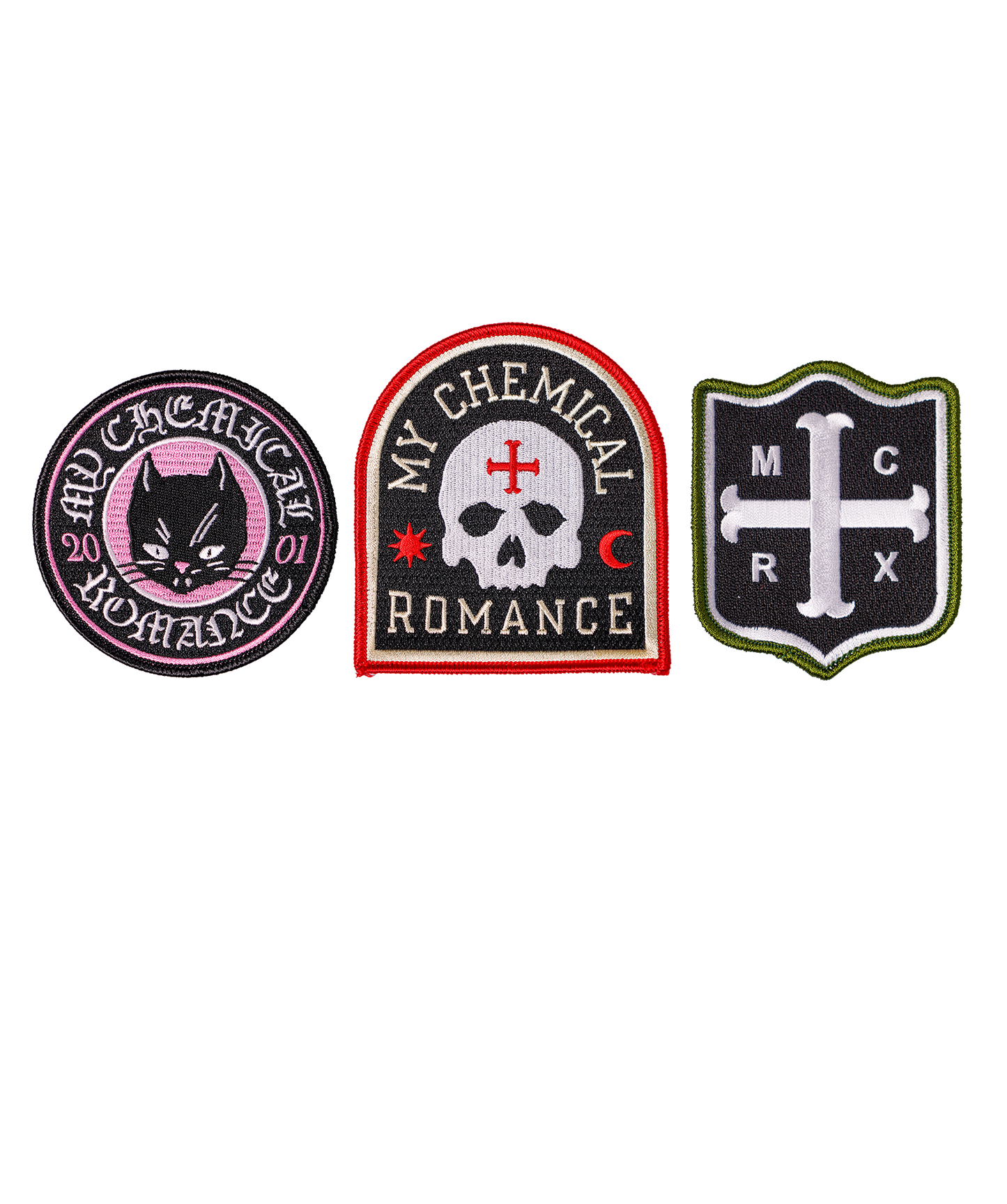 My Chemical Romance Embroidered Patch 3-Pack - MCR x Oxford Pennant