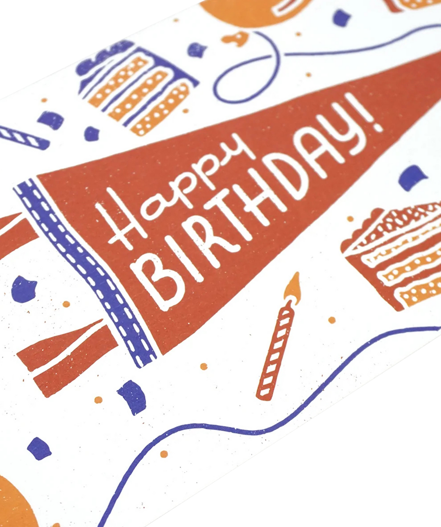 Happy Birthday! - Greeting Card & Matching Mini Pennant
