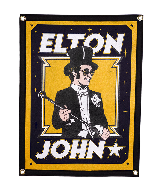 Elton John Camp Flag • Elton John x Oxford Pennant