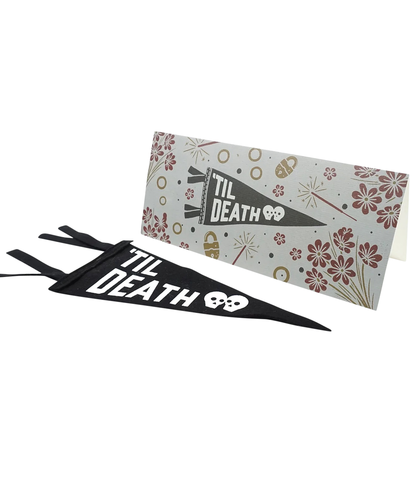 'Til Death - Greeting Card & Matching Mini Pennant