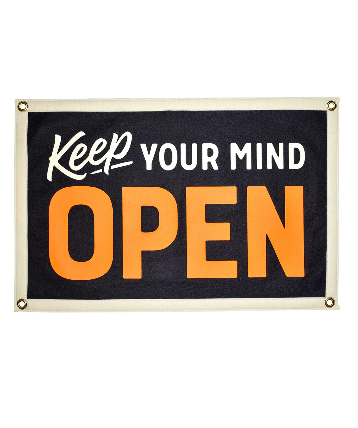 Keep Your Mind Open Camp Flag • Holy Smokes x Oxford Pennant