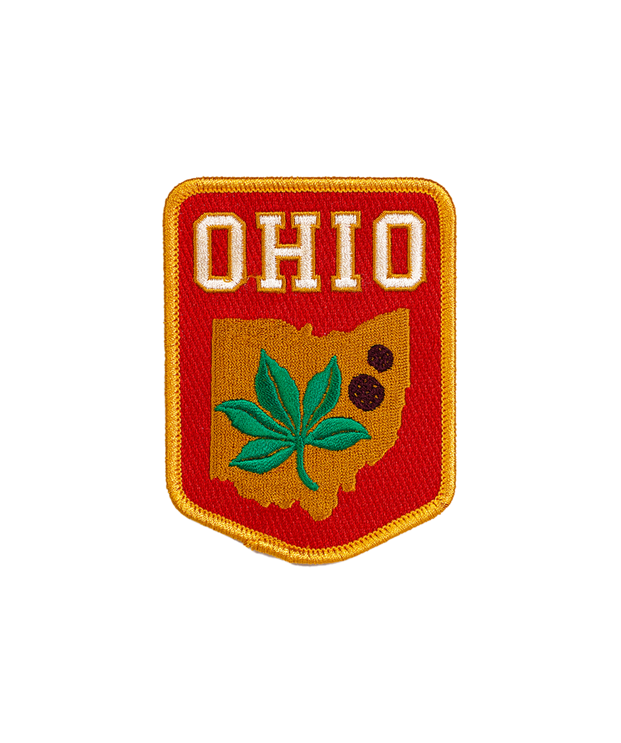 Ohio State Flag 15oz Deluxe Mug and State Shaped Patch