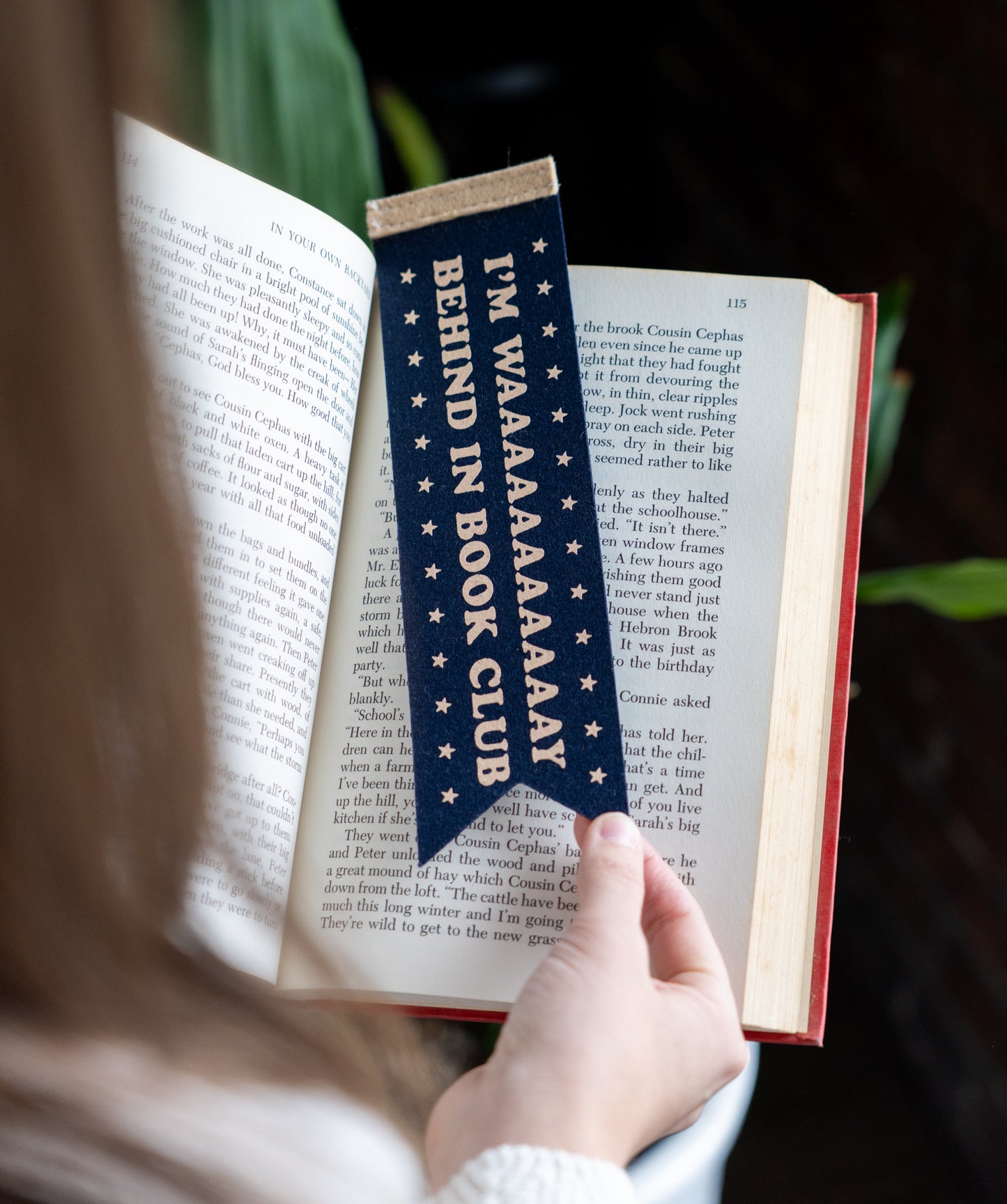 Behind In Book Club Bookmark