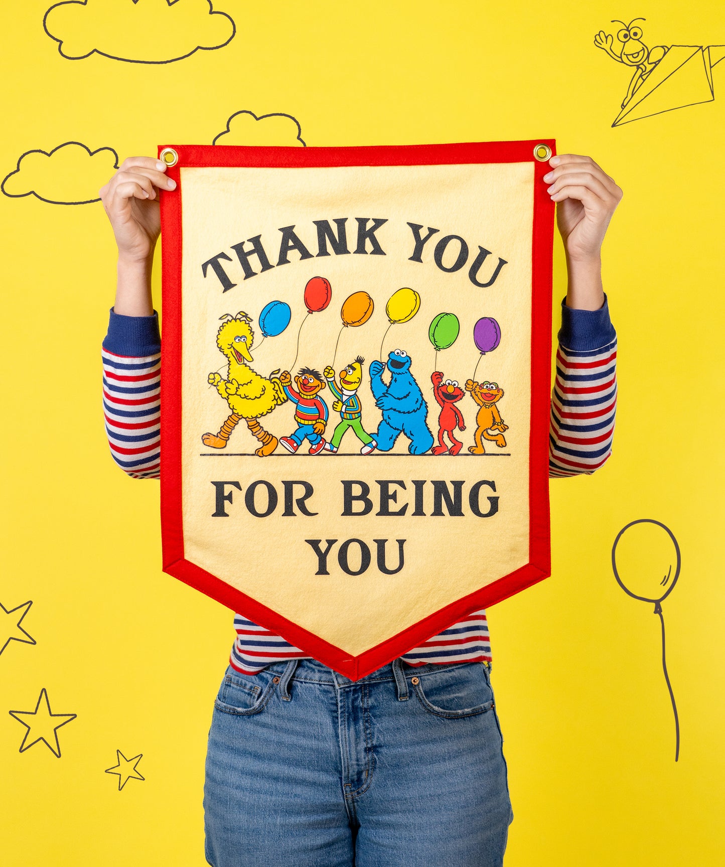 PRESALE : Thank You for Being You Camp Flag • Sesame Street x Oxford Pennant