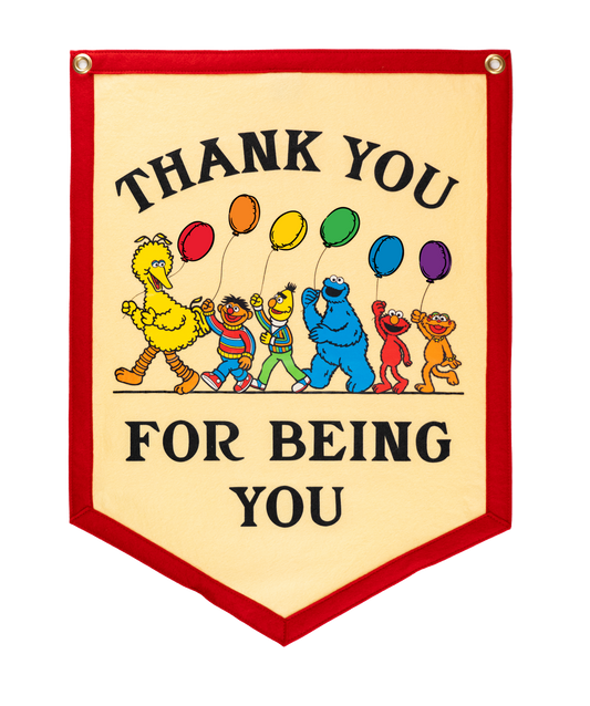 Thank You for Being You Camp Flag • Sesame Street x Oxford Pennant