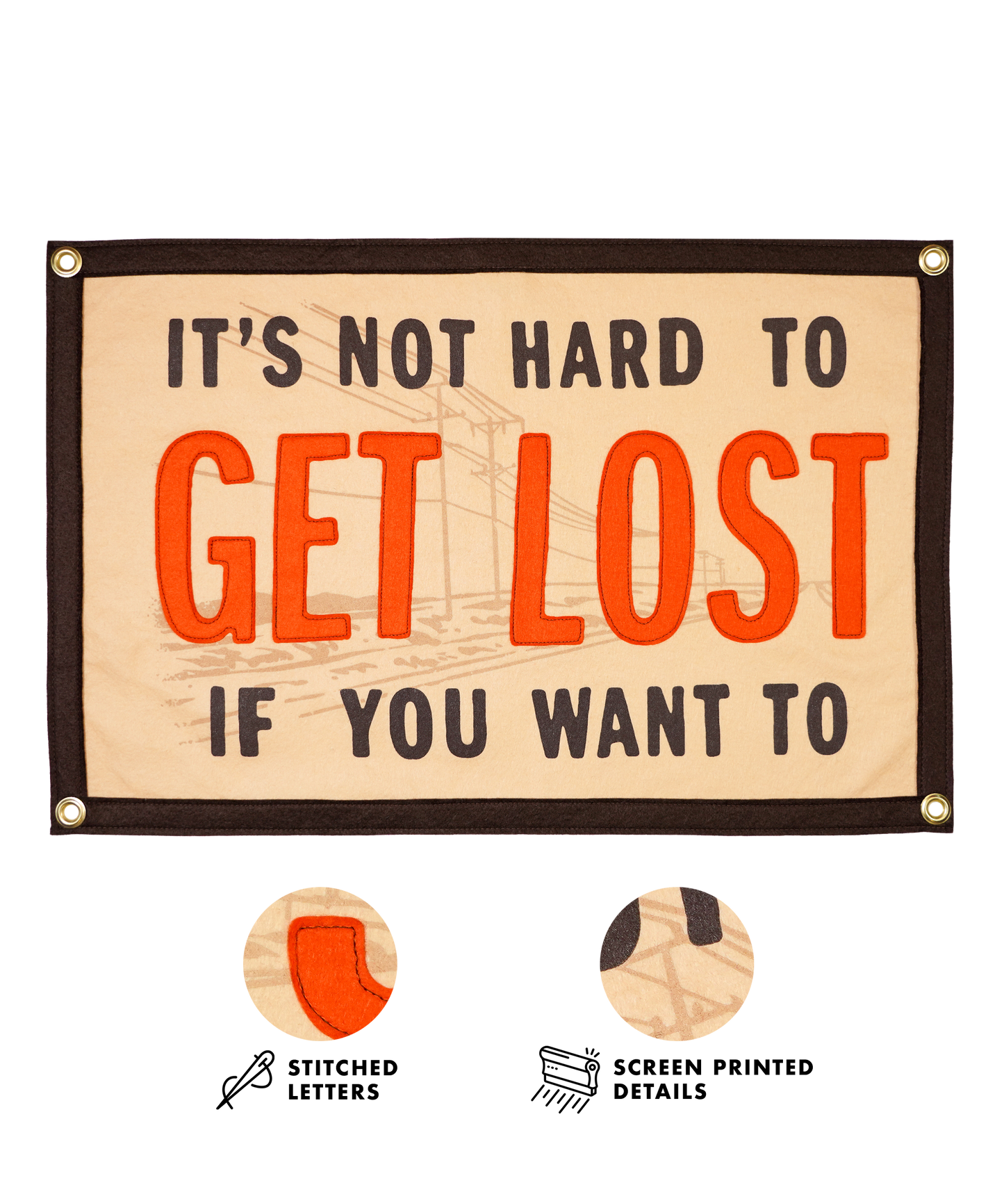 It's Not Hard to Get Lost Banner • Billy Strings x Oxford Pennant