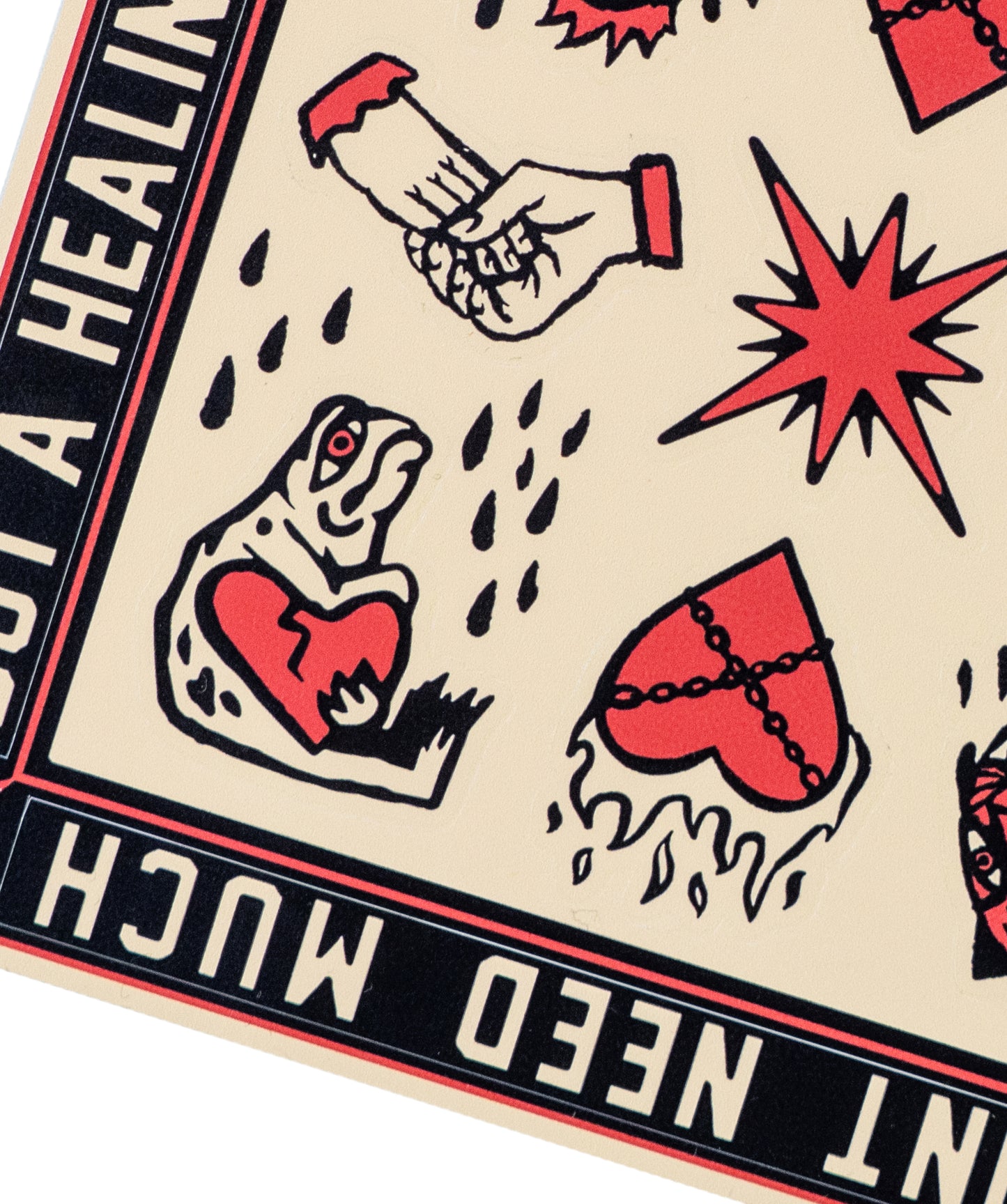 I Don't Need Much But A Healing Touch Sticker Sheet • John Moreland x Oxford Pennant