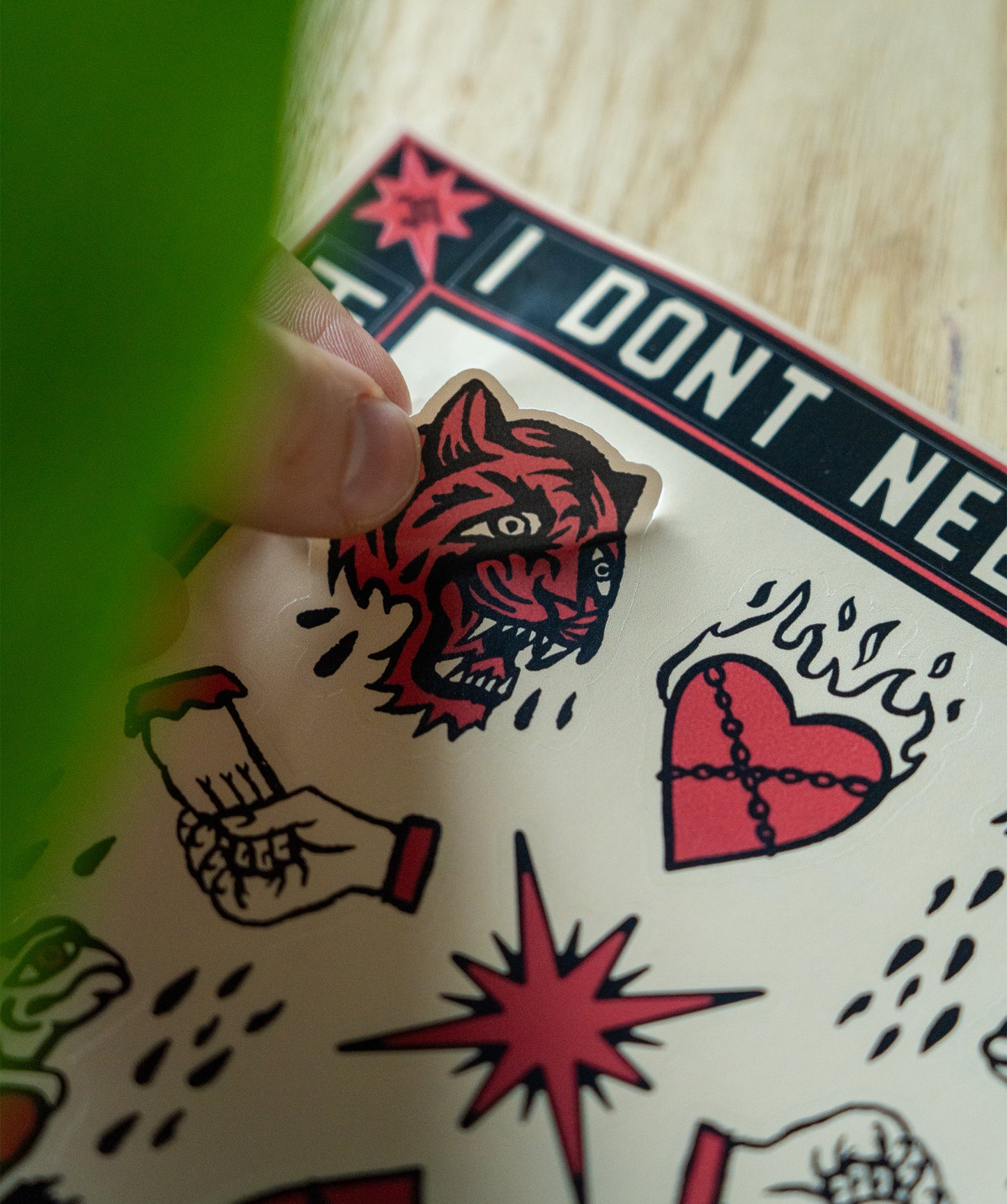 I Don't Need Much But A Healing Touch Sticker Sheet • John Moreland x Oxford Pennant