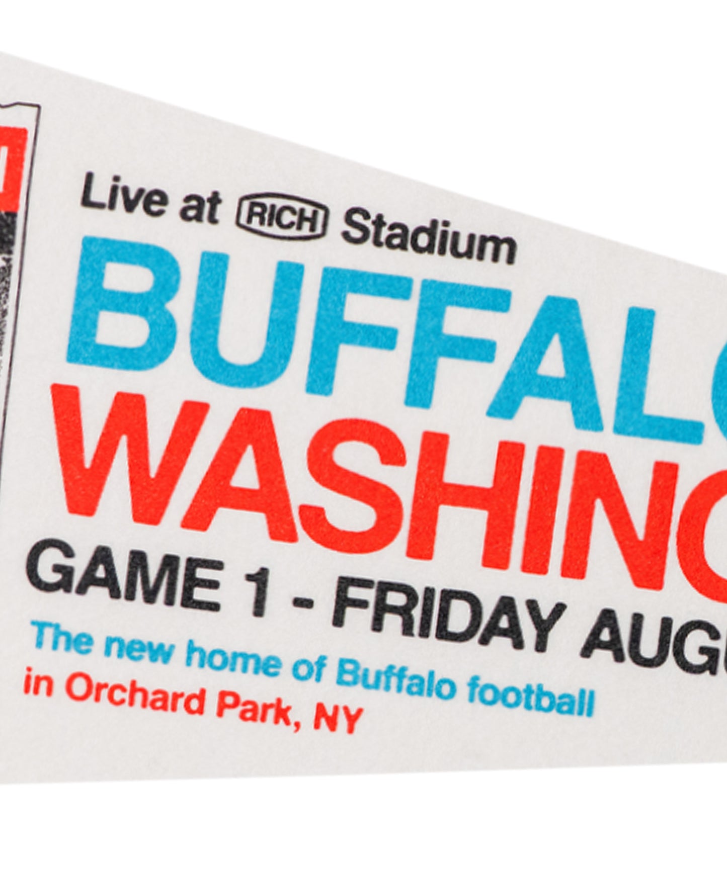 Rich Stadium Buffalo Vs. Washington Pennant • Rich Products x Oxford Pennant