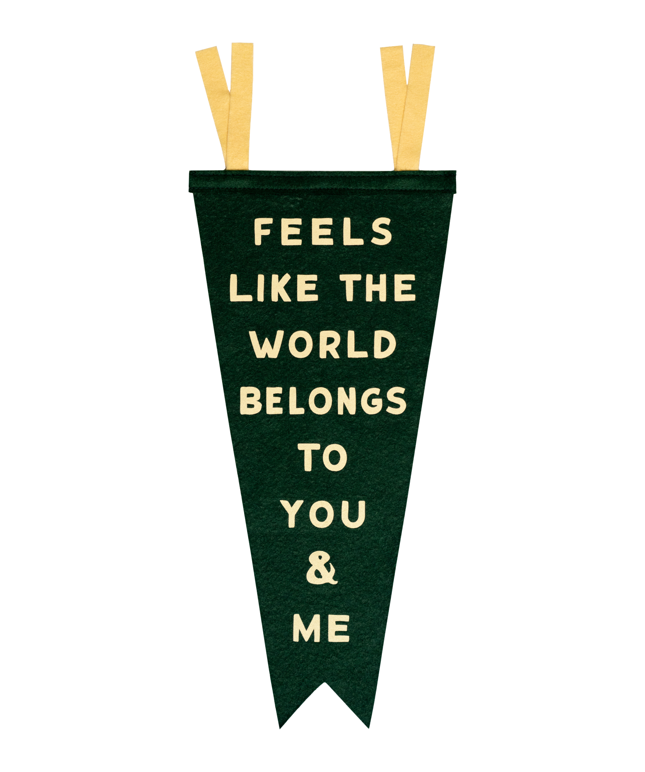Feels Like The World Belongs To You & Me Fishtail Pennant