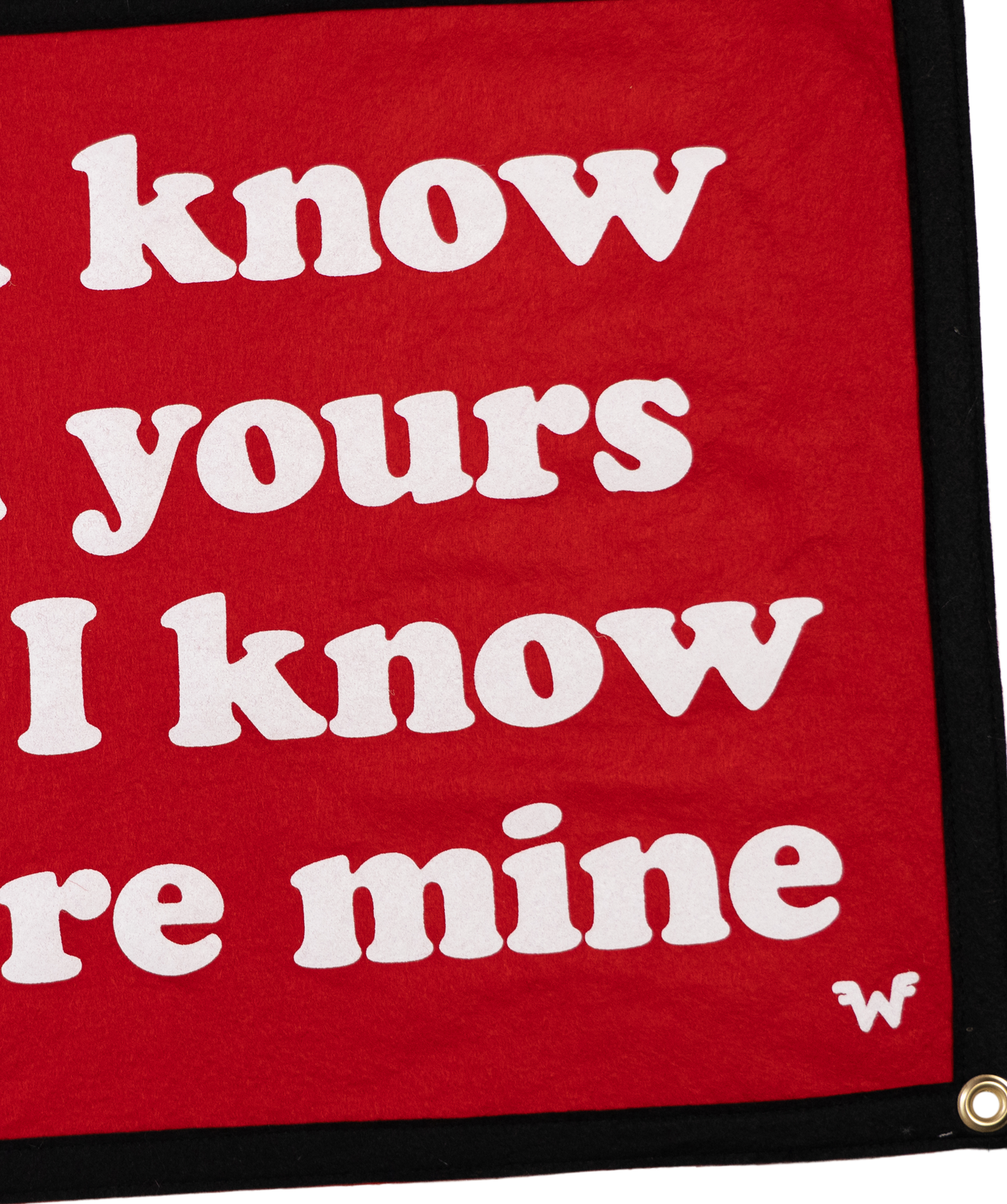 You Know I'm Yours And I Know You're Mine Camp Flag • Weezer x Oxford Pennant