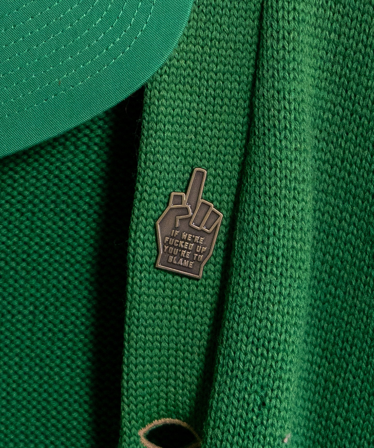 If We're Fucked Up You're To Blame Enamel Pin • blink-182 x Oxford Pennant