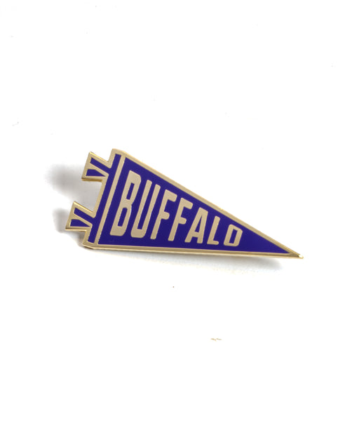 Buffalo Pennant Enamel Pin • Lost Lust Supply x Oxford Pennant Original