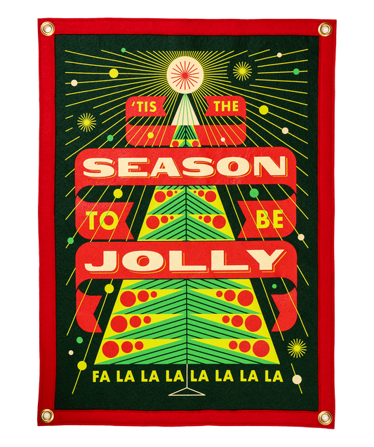'Tis the Season To Be Jolly Camp Flag • Invisible Creature x Oxford Pennant
