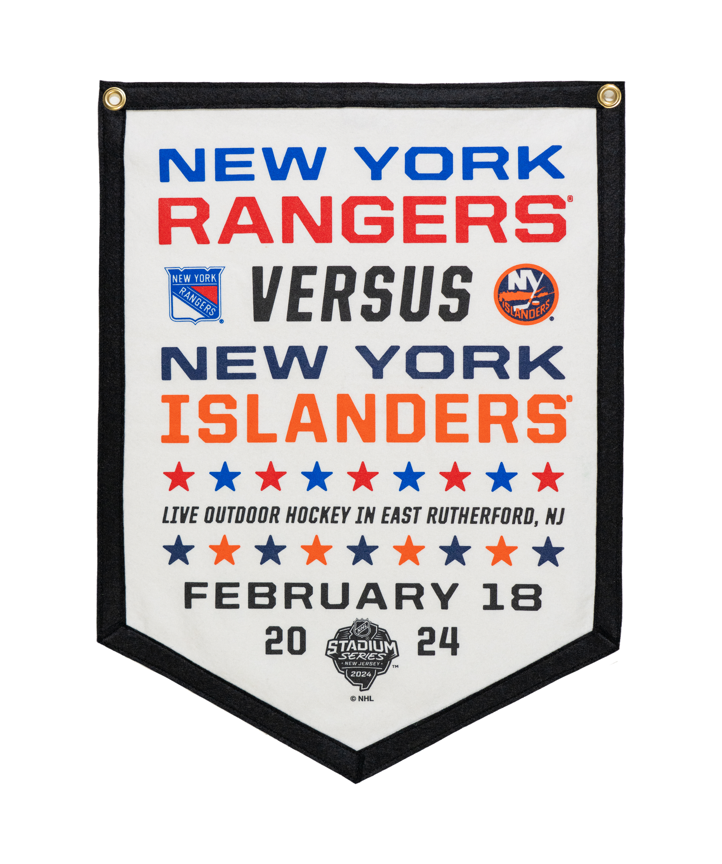 2024 NHL Stadium Series™ New York VS. New York Camp Flag • NHL x Oxford Pennant
