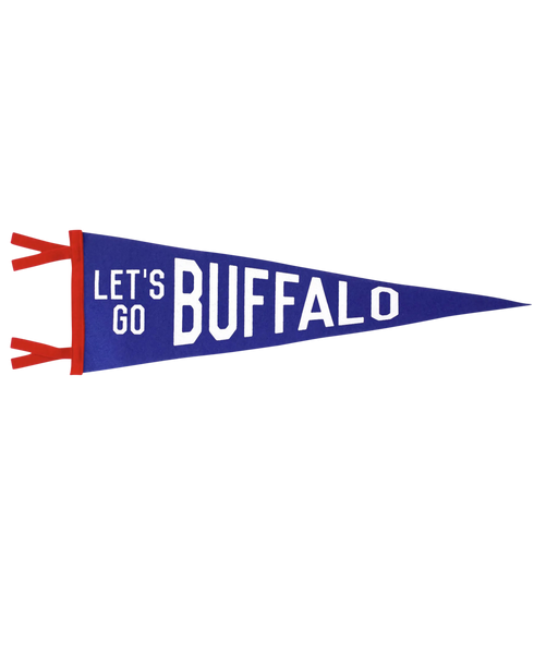 Let's Go Buffalo Pennant (Blue and Red)