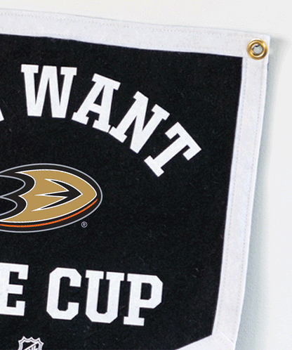 Customizable NHL We Want The Cup Camp Flag • NHL x Oxford Pennant