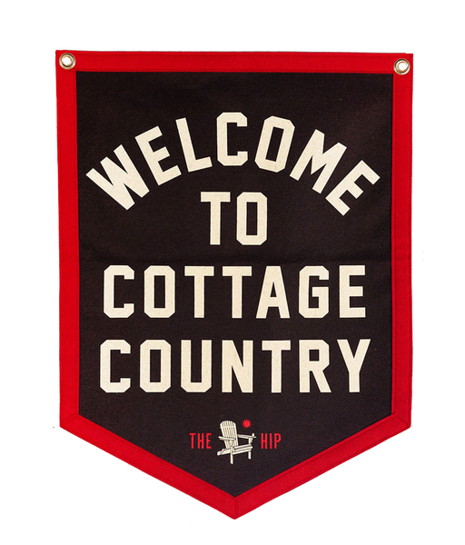 Welcome To Cottage Country Camp Flag • The Tragically Hip x Oxford Pennant