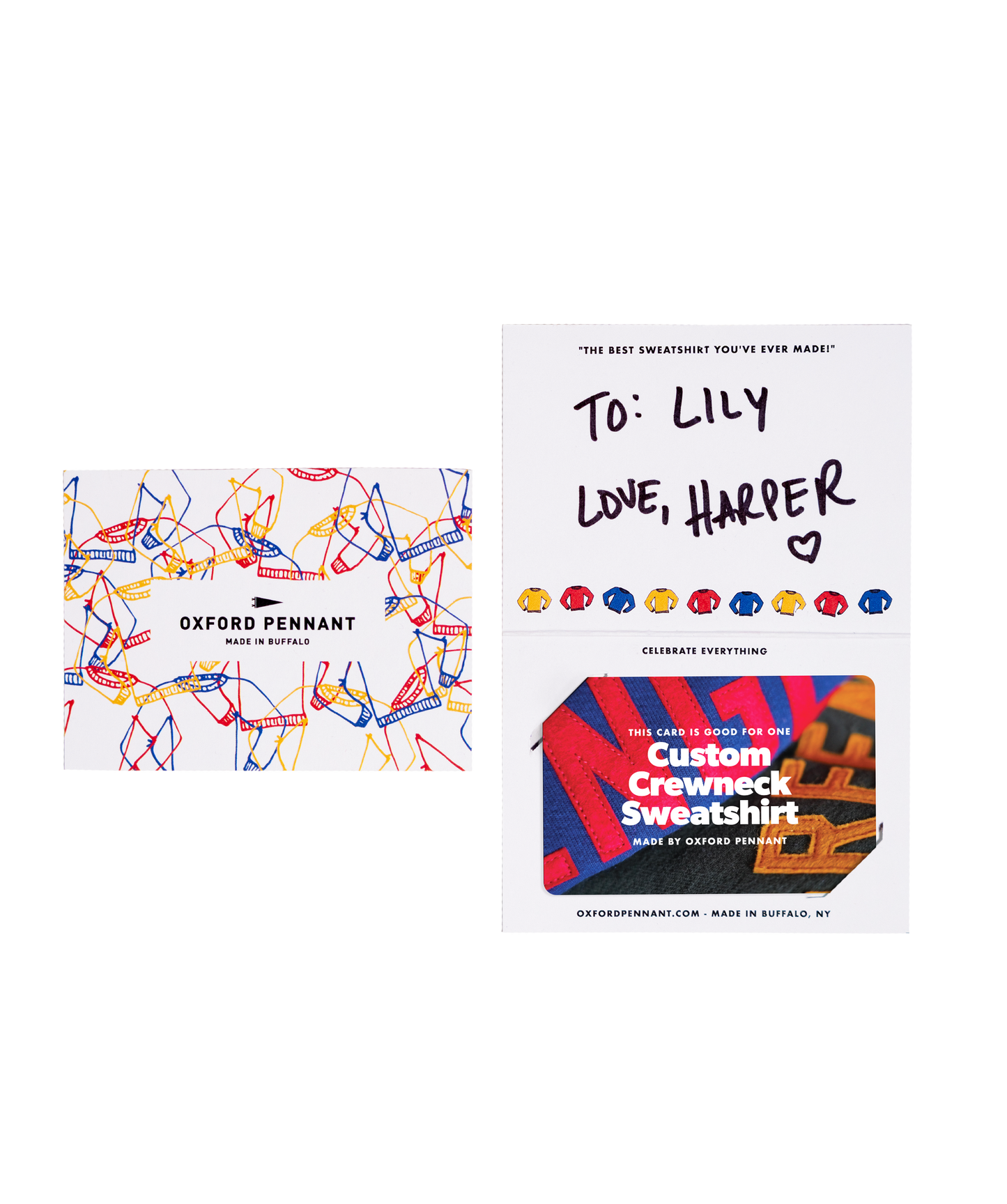 Custom Crewneck Gift Card