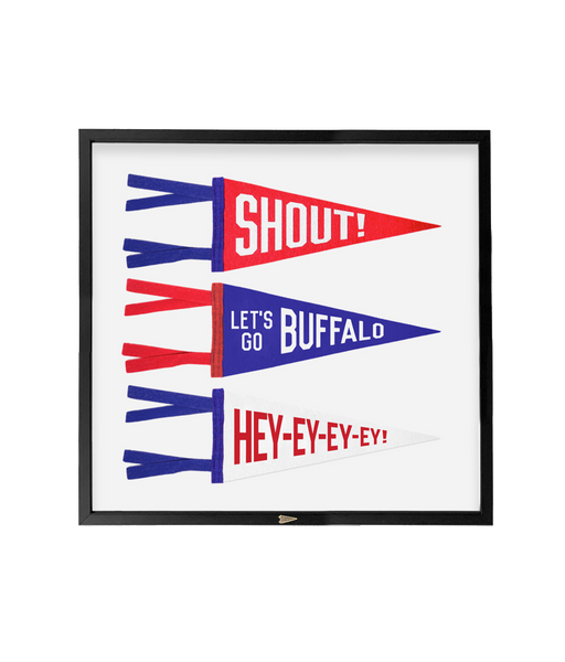 Framed Buffalo Mini Pennants