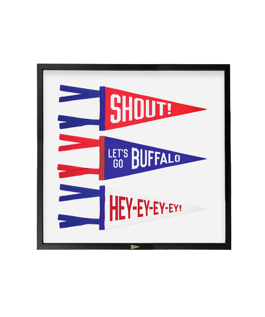 Framed Buffalo Mini Pennants