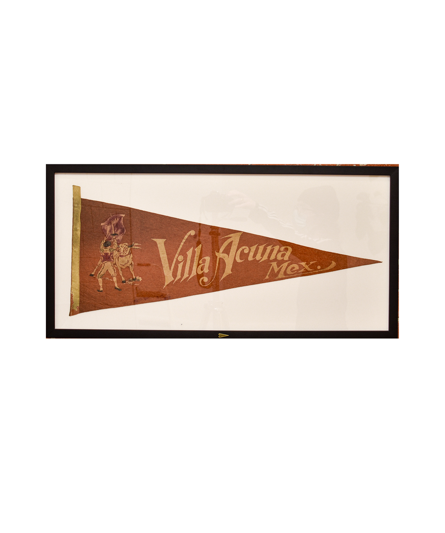 Vintage Villa Acuna, Mexico Framed Pennant