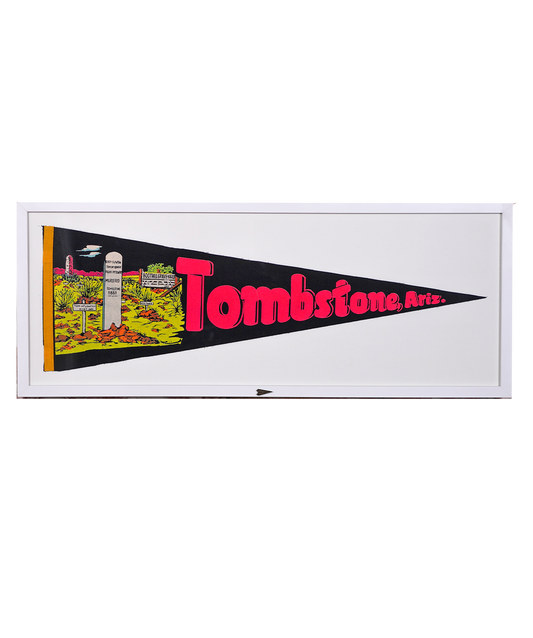 Vintage Tombstone, Arizona Framed Pennant
