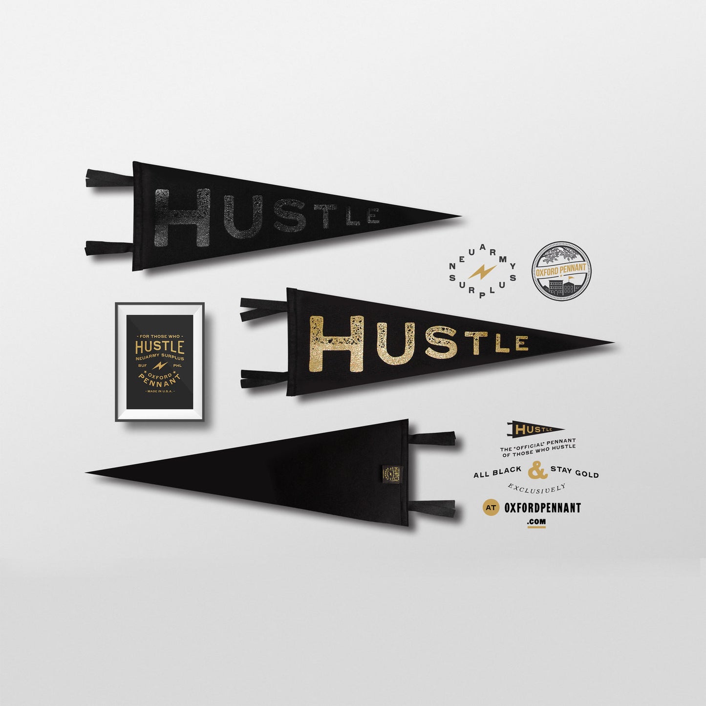 Hustle Pennant •  Neuarmy x Oxford Pennant Original