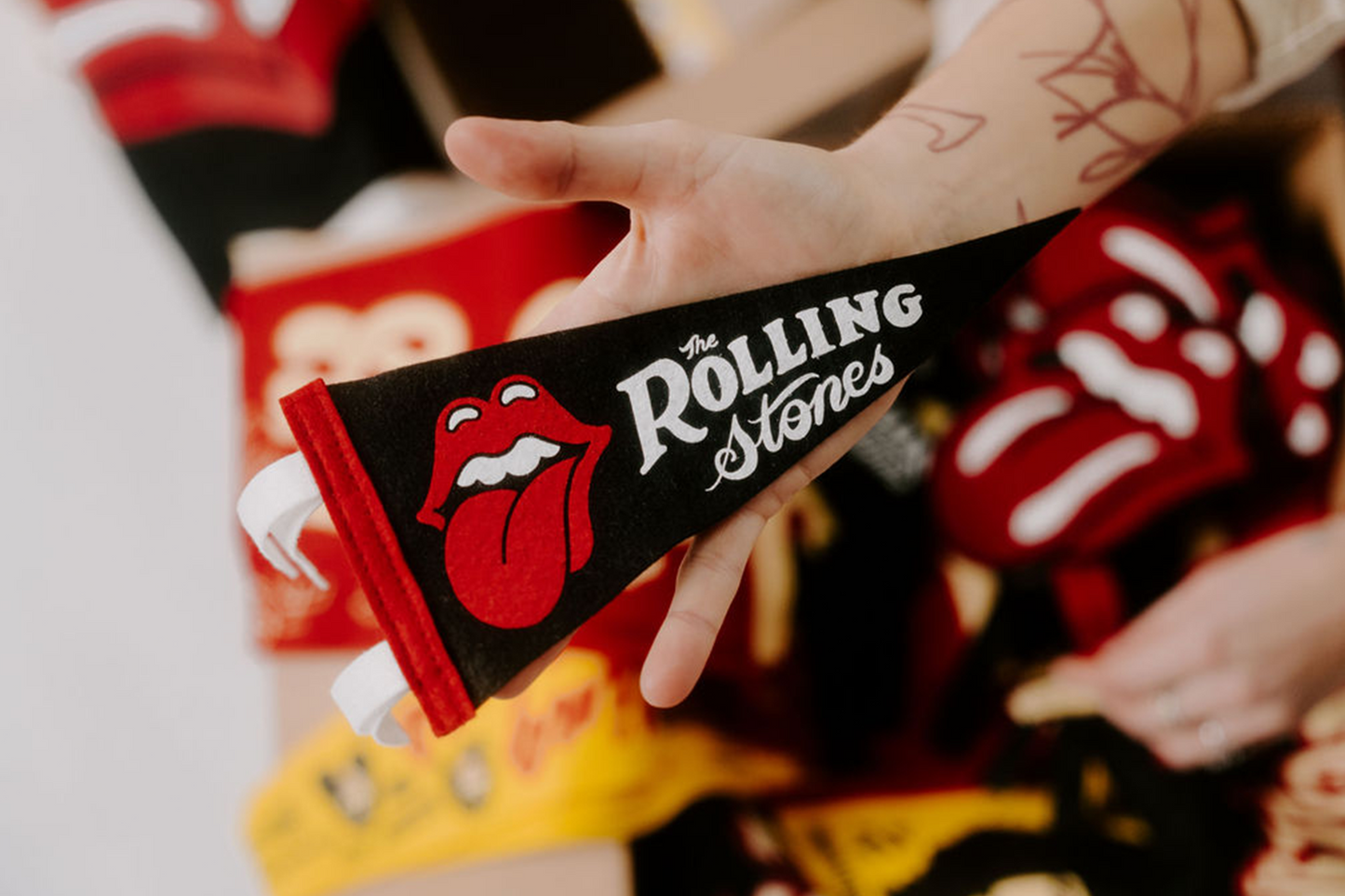 The Rolling Stones Mini Pennant • The Rolling Stones x Oxford Pennant