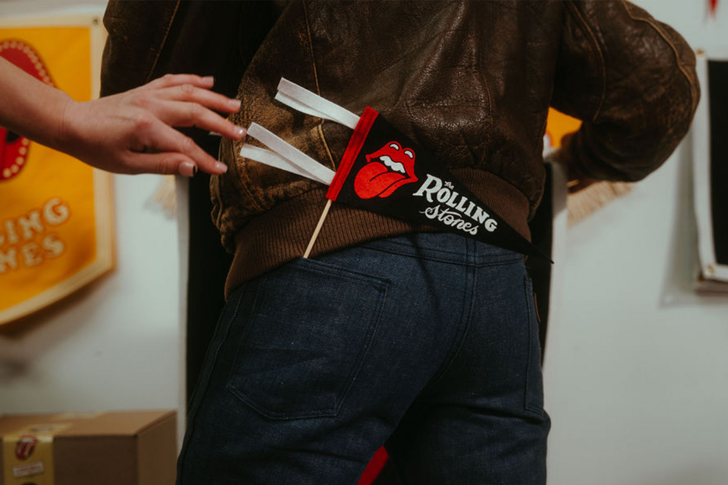 The Rolling Stones Mini Pennant • The Rolling Stones x Oxford Pennant