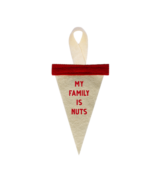 My Family Is Nuts Mini Ornament Pennant