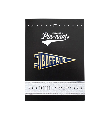 Buffalo Pennant Enamel Pin • Lost Lust Supply x Oxford Pennant Original