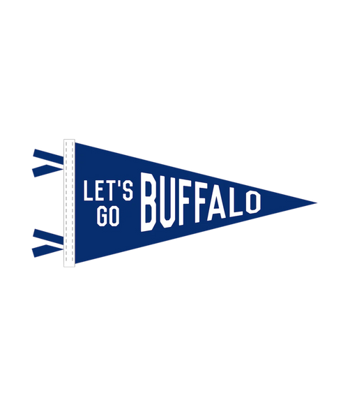 Let's Go Buffalo Pennant - Modern Craft Design Studio