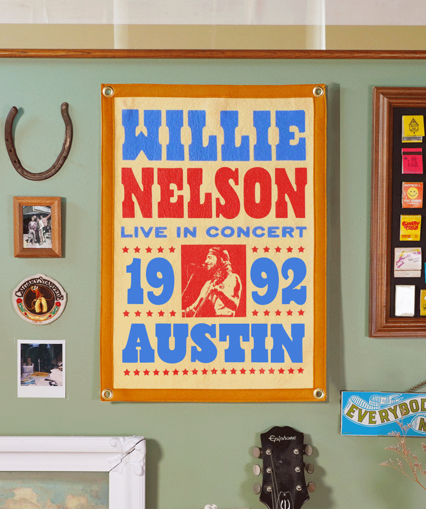 Personalized Willie Nelson Live Camp Flag • Willie Nelson x Oxford Pennant