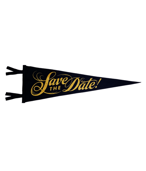 Save The Date Pennant