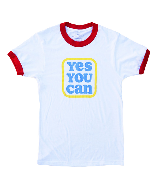 Kelle Hampton x Oxford Pennant - Yes You Can Kid's Ringer Tee