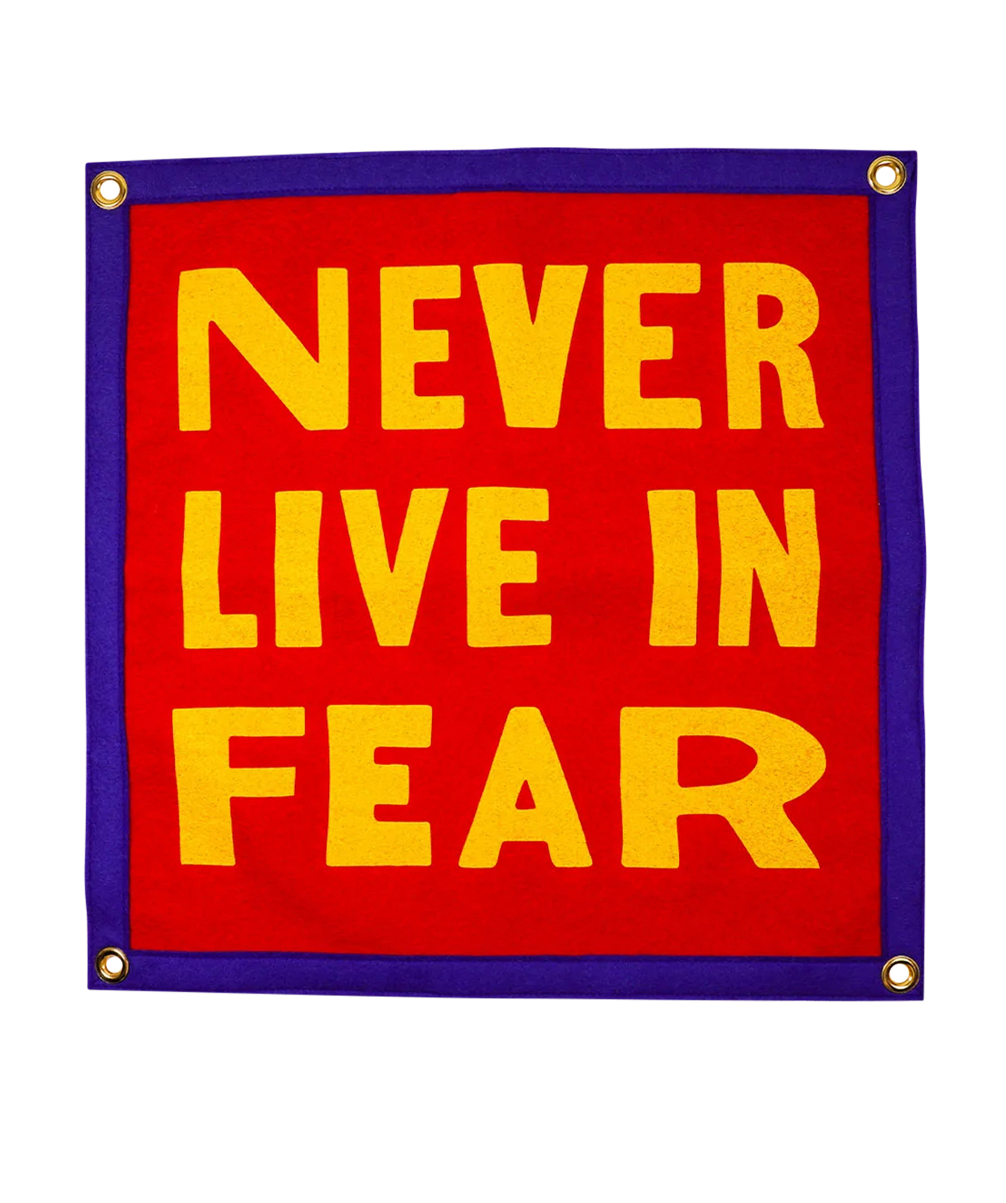 Never Live in Fear Camp Flag