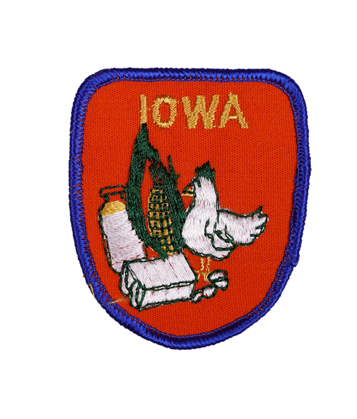 Vintage Iowa Embroidered Patch
