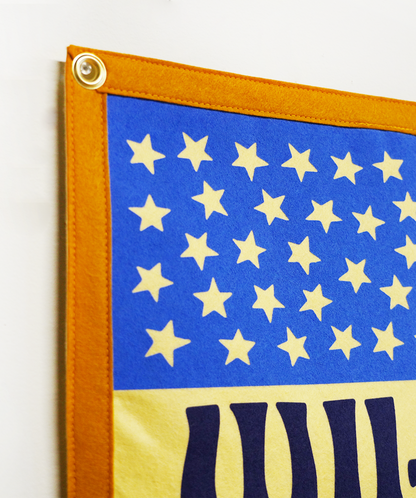 Stars and Stripes Willie Nelson Camp Flag • Willie Nelson x Oxford Pennant