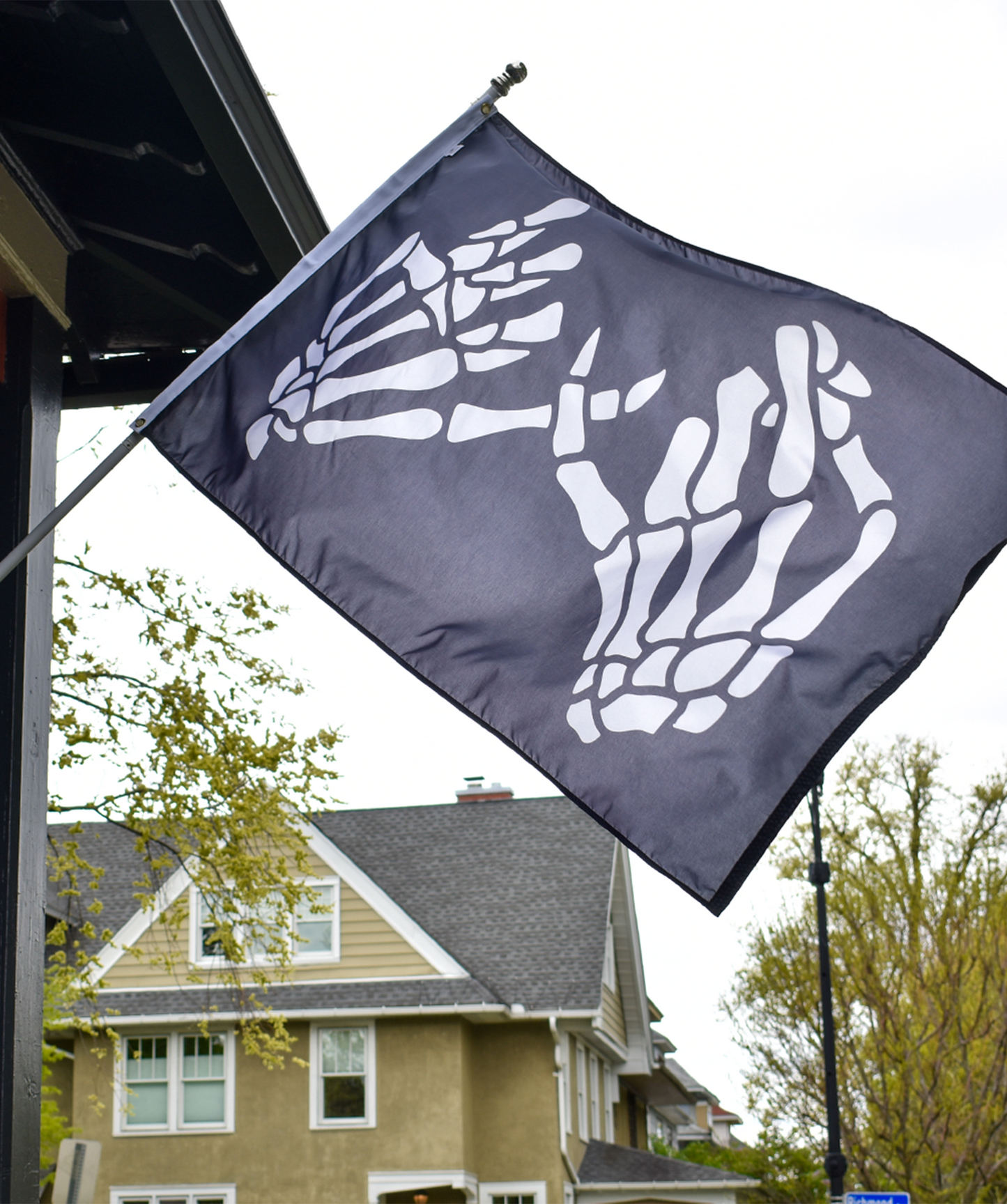 Skeleton Pinky Swear Outdoor Flag
