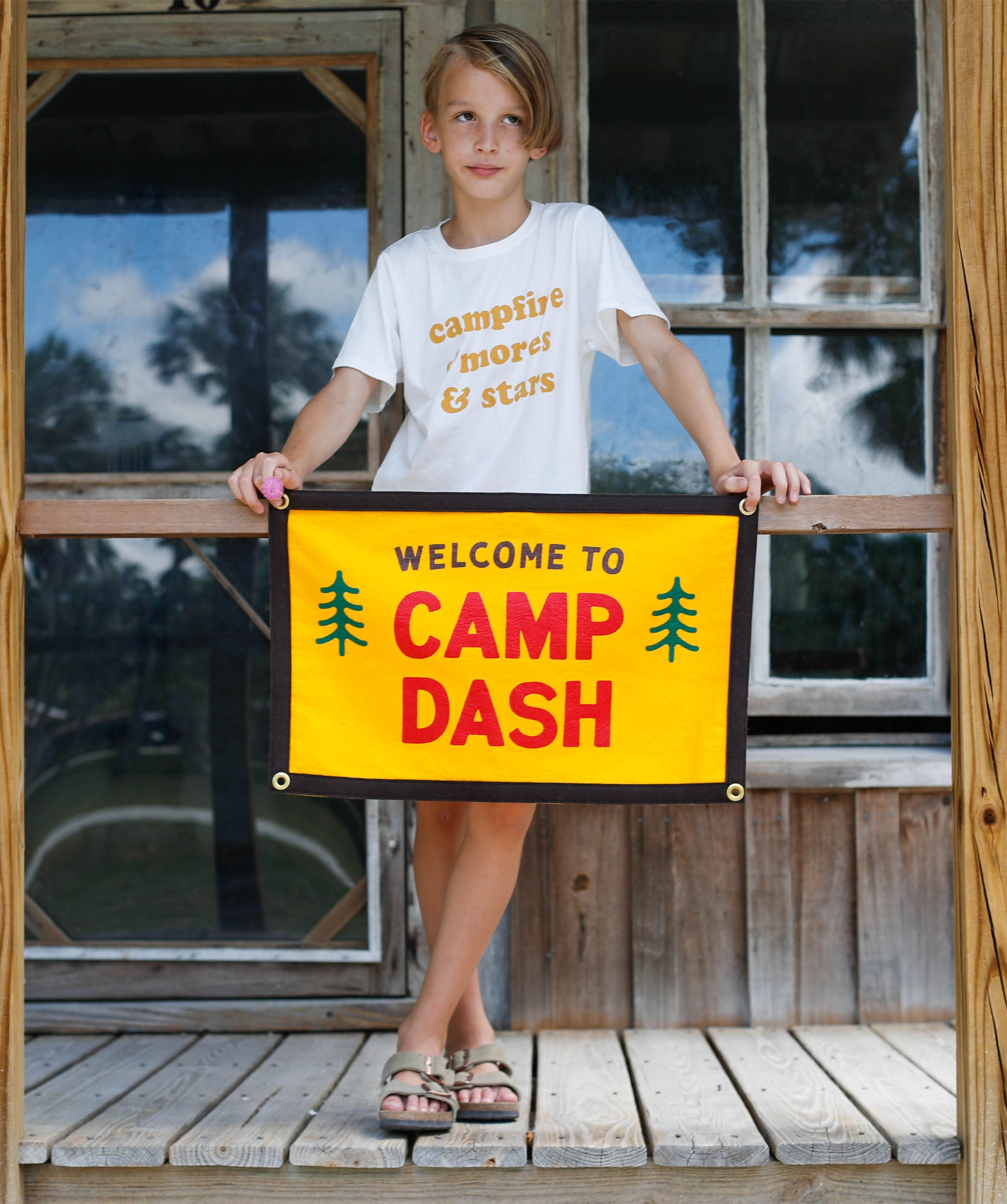 Personalized Welcome To Camp Flag • Kelle Hampton x Oxford Personalized Welcome To Camp Flag • Kelle Hampton x Oxford
