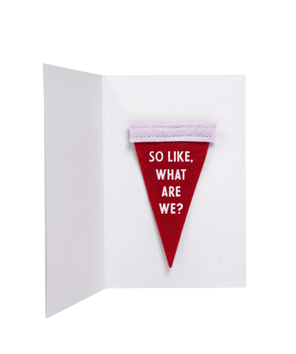 So Like, What Are We? Greeting Card & Matching Mini Pennant