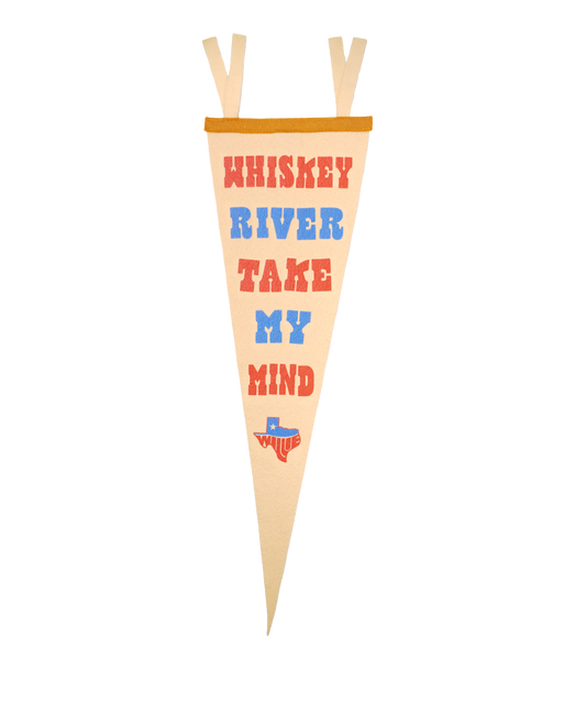 Whiskey River Take My Mind Pennant • Willie Nelson x Oxford Pennant