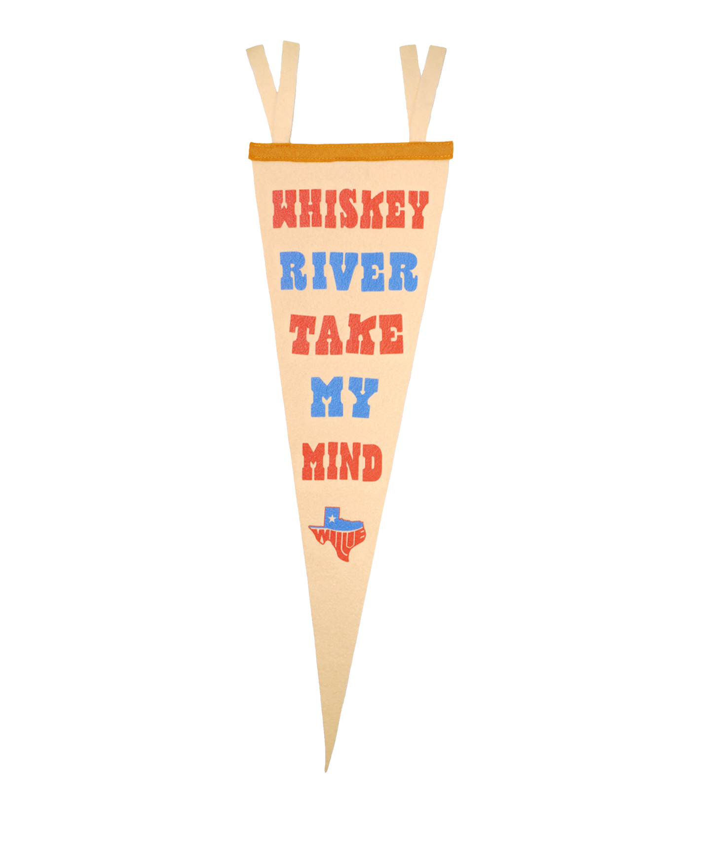 Whiskey River Take My Mind Pennant • Willie Nelson x Oxford Pennant