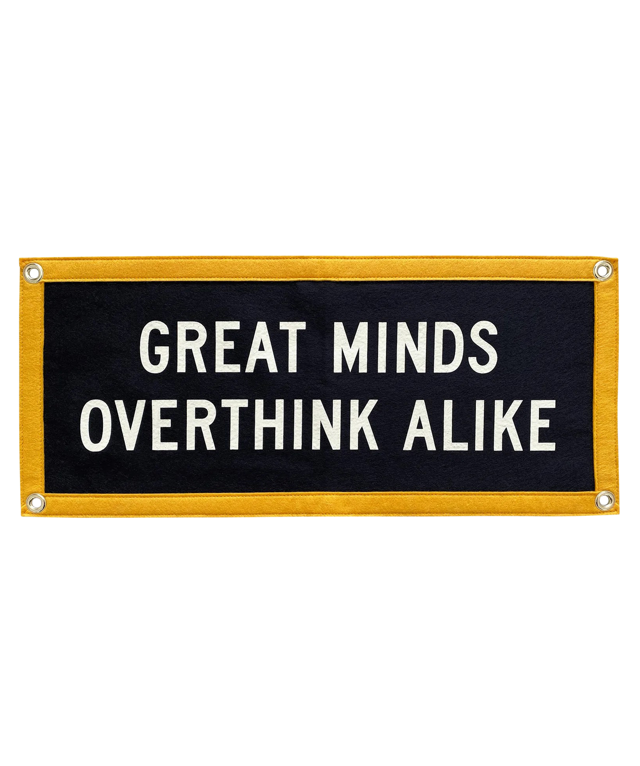 Great Minds Overthink Alike Camp Flag Holy Smokes x Oxford Pennant