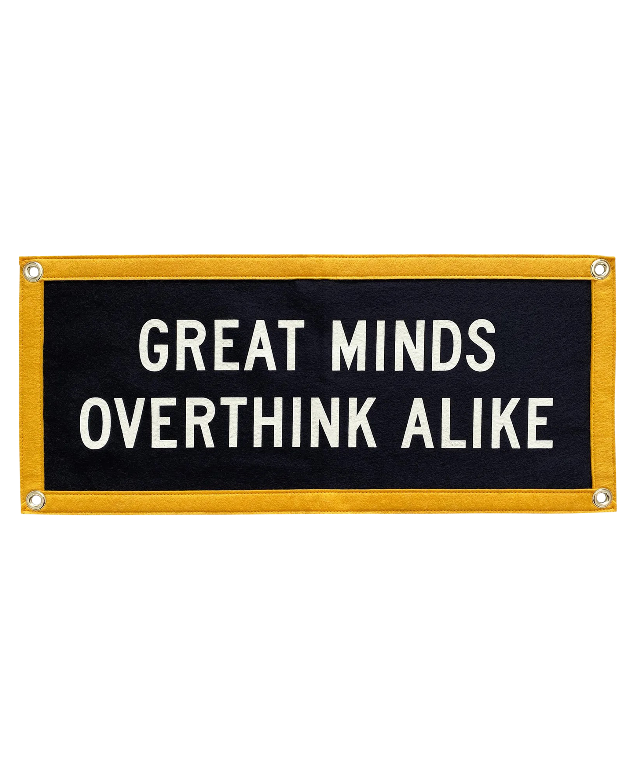 Great Minds Overthink Alike Camp Flag